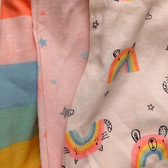 NWT GERBER beautiful Baby Girl Rainbow Kitty Stars 3 Pack Sleep n Plays☆6-9mo☆ - Picture 10 of 10